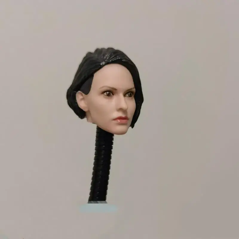 1/6 Scale Head Carving Sienna Guillory Female Soldier Model PVC With Black Hair Suitable  12-Inch Action Figure Body Doll view 4