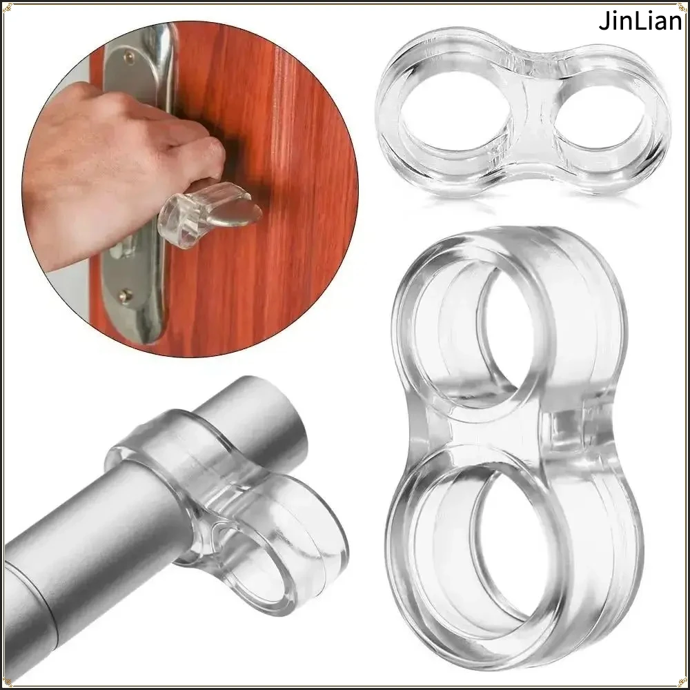 Door Handles Stopper Punch-free Door Stops Guard Transparent Round Protection Door Knob Bumper Walls Furniture PVC Protector Pad