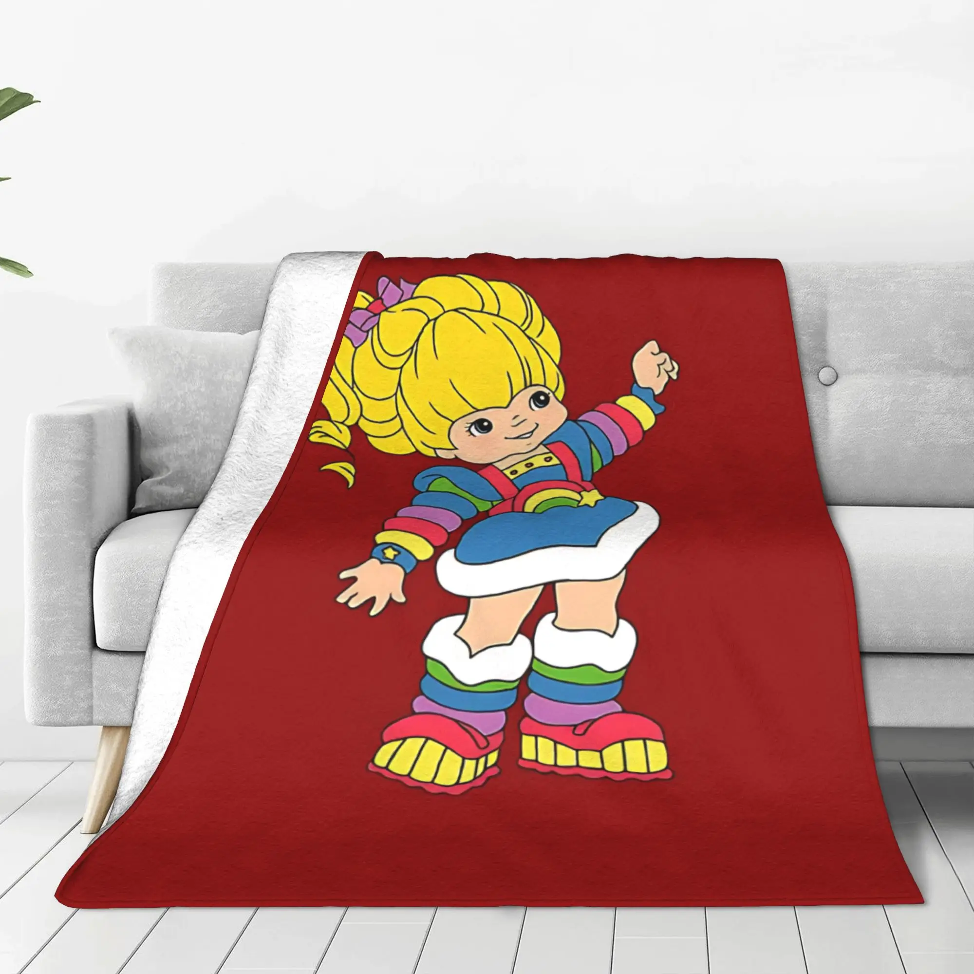 1PC Cloud Fantasy  R-Rainbow Brite Home Room Decorations Winter Blankets For Adults Bedding Home Interior Sofa Knee