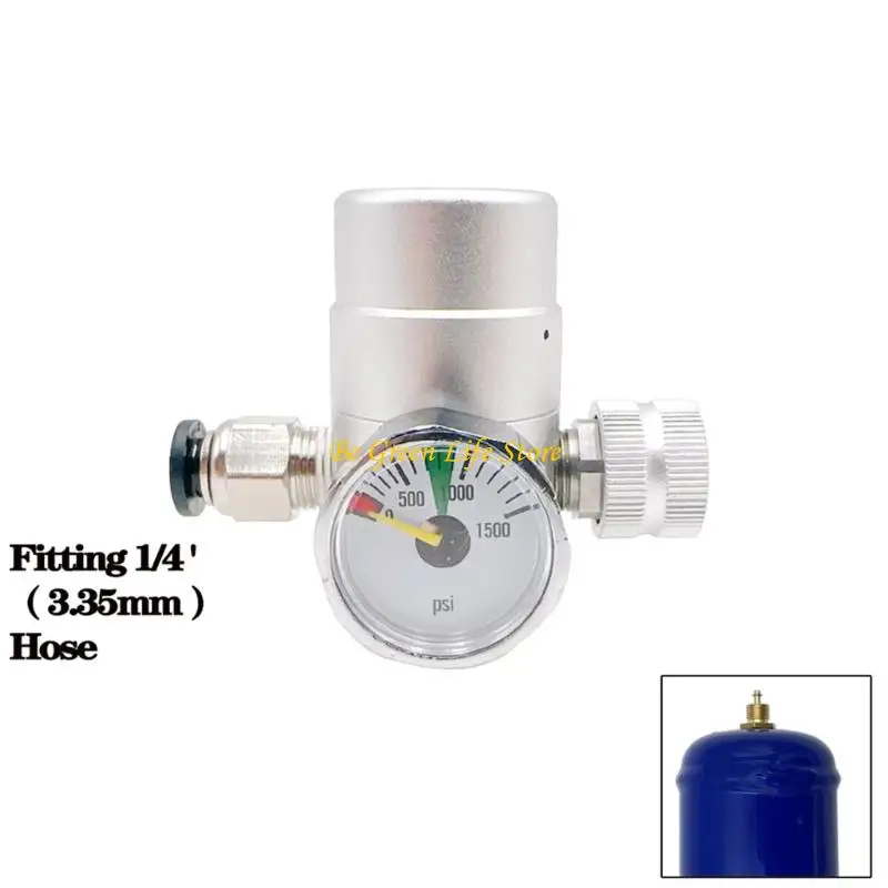 M7DF Heavy Duty Metal Regulator For Cream Dispenser With 1500psi Pressure Gauge Monitor Adjustable Dispenser Adapter