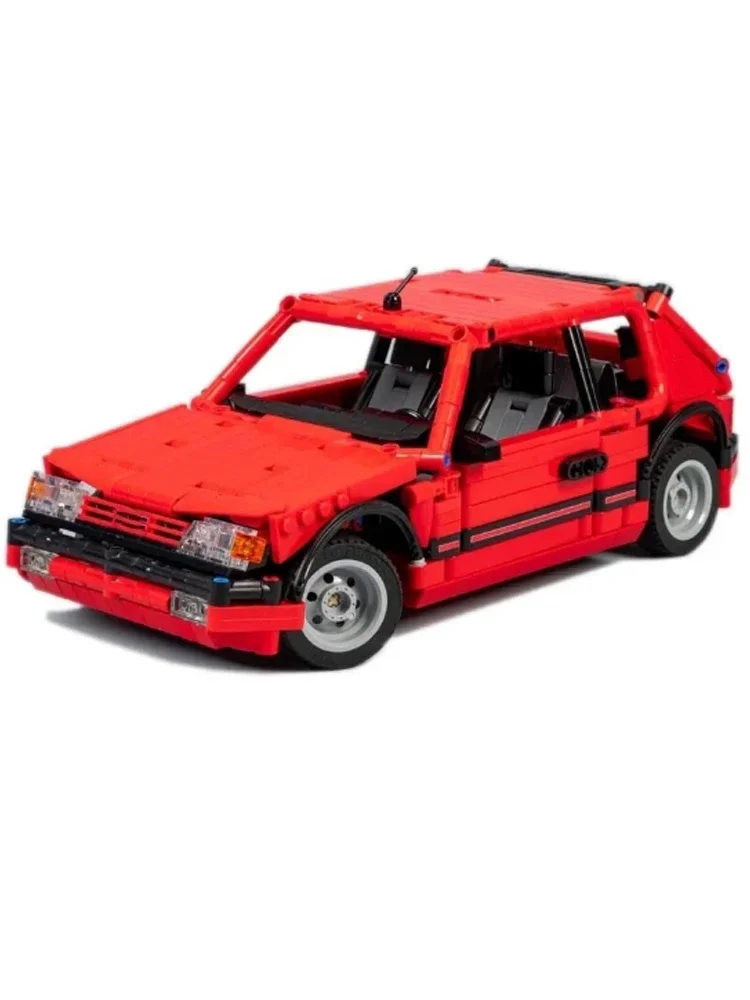 Nowy MOC- 109517   205 czerwona wersja Supercar Model zestaw do budowy klocki samoblokująca cegła zabawka edukacyjna prezent urodzinowy dla chłopca