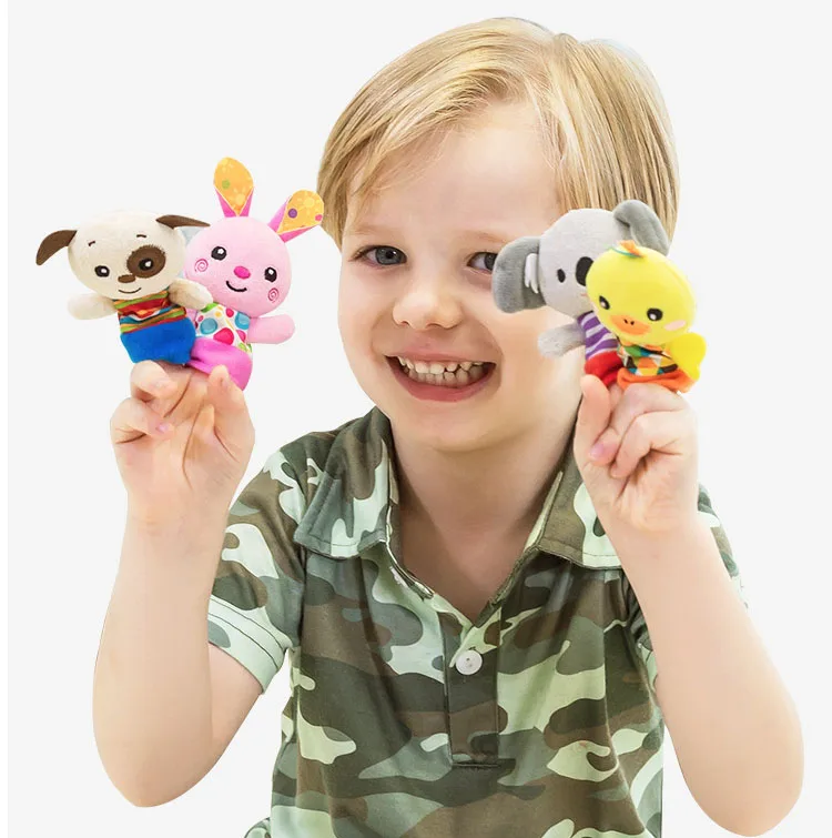 Baby Finger Puppets Appease Plush Zoo Animals Toddlers Infant Children Soft Doll Story Time Playtime Baby Toys 0-12 Months