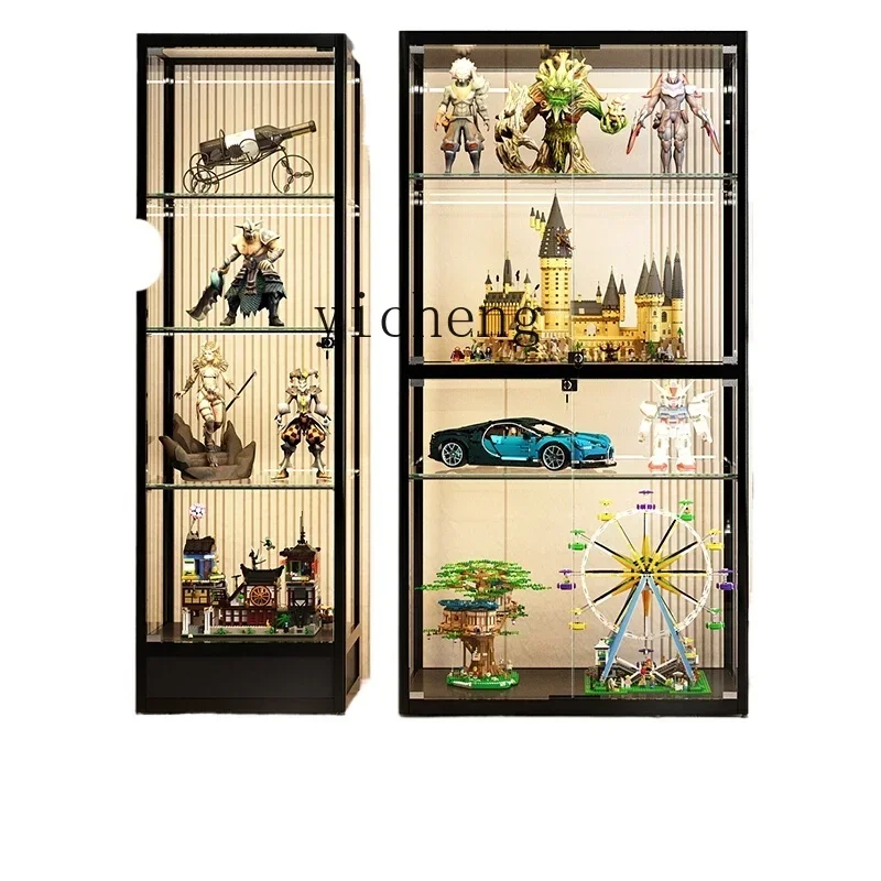 l2 figure display cabinet household glass animation model building block storage cabinet transparent dust-proof display stand