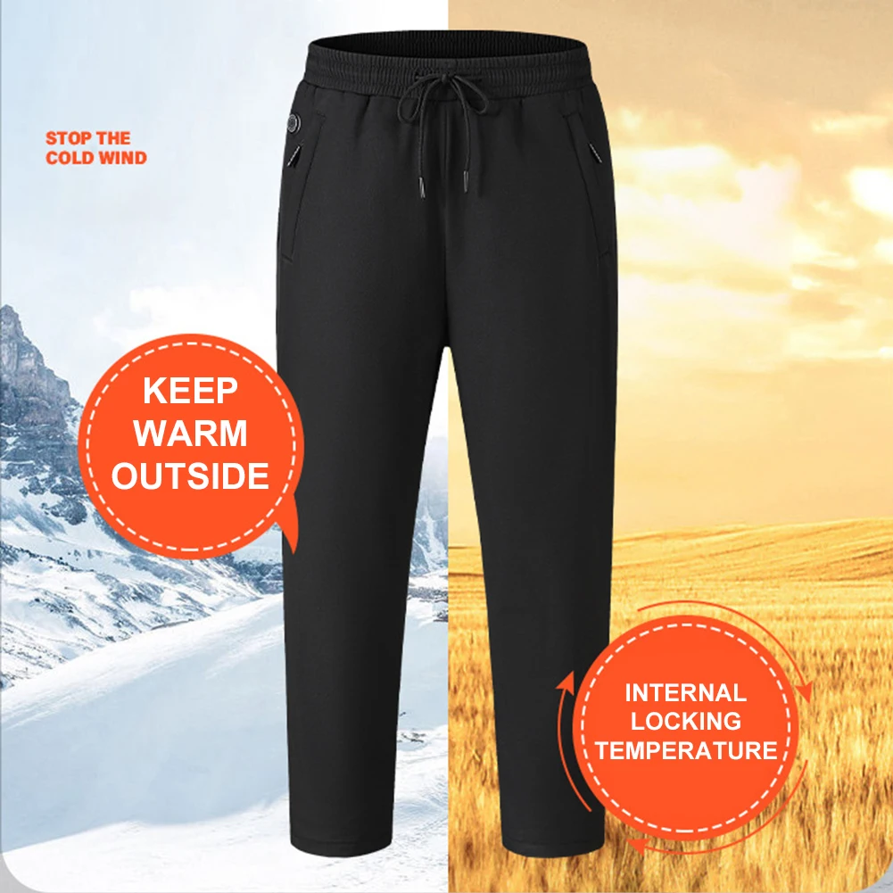 Pantalones calefactables eléctricos USB, 12 áreas de calefacción, pantalones térmicos calefactables de invierno, calentador inteligente, perfecto para esquiar, snowboard y senderismo