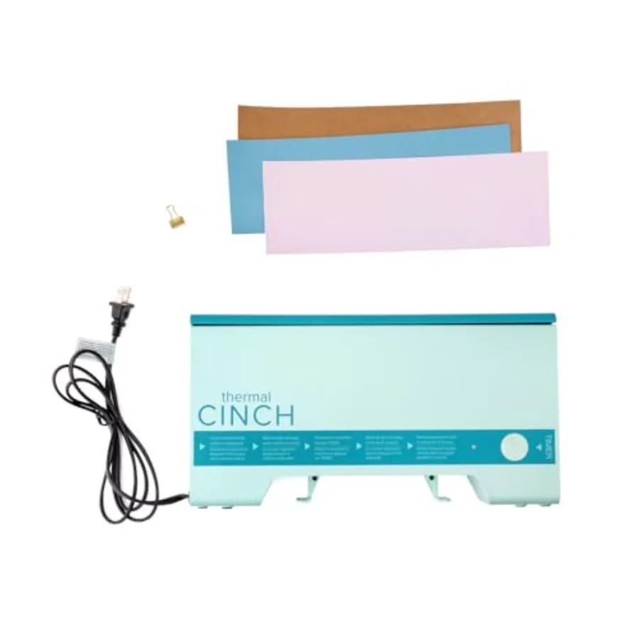 

Термобиндер Mint 12 дюймов для самостоятельного изготовления журналов, блокнотов, скрапбуков, фотокниг, документов. Включает в себя машину для переплета.