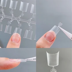60pcs Frosted Square Head Short False Nails Acrylic Detachable Half Cover Press On Nails Fake Nails Tips for Extension