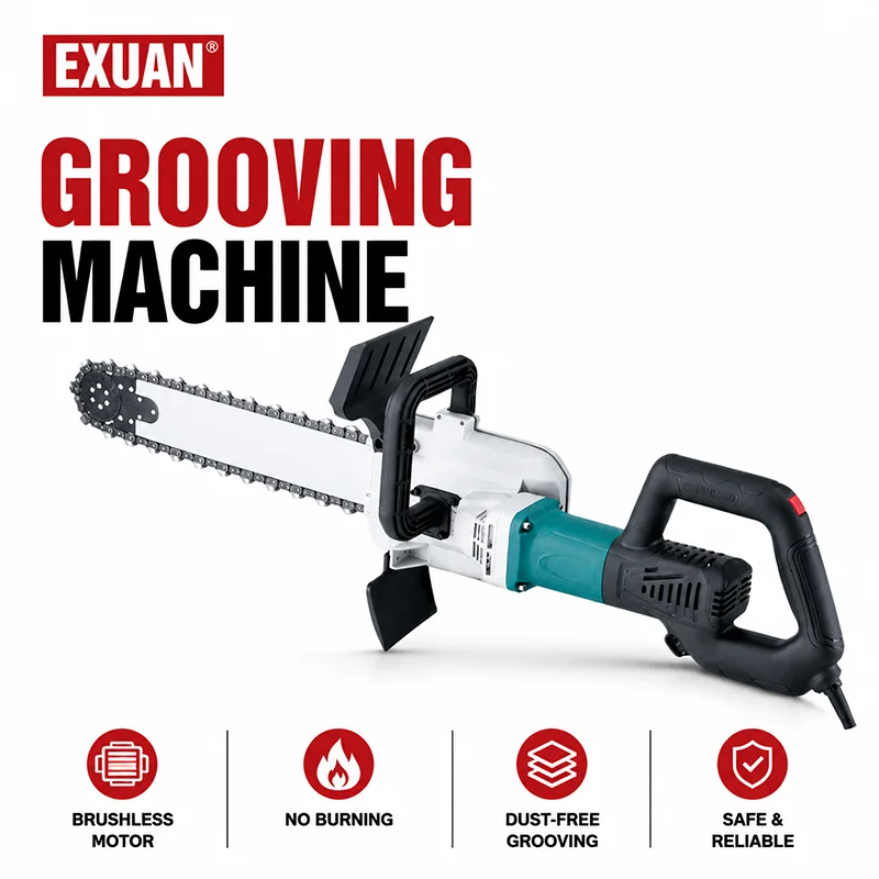 Grooving Machine Brushless Motor Dust Free Wall Chaser Electric Cutting Tool Safe Reliable Groove Cutter Wall Slotting Machine