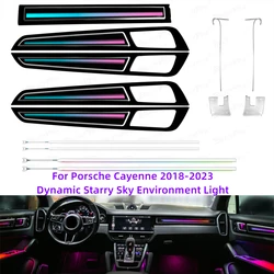 Automotive LED ambient light suitable for Porsche Cayenne 64 color dynamic atmosphere door interior lights button APP control