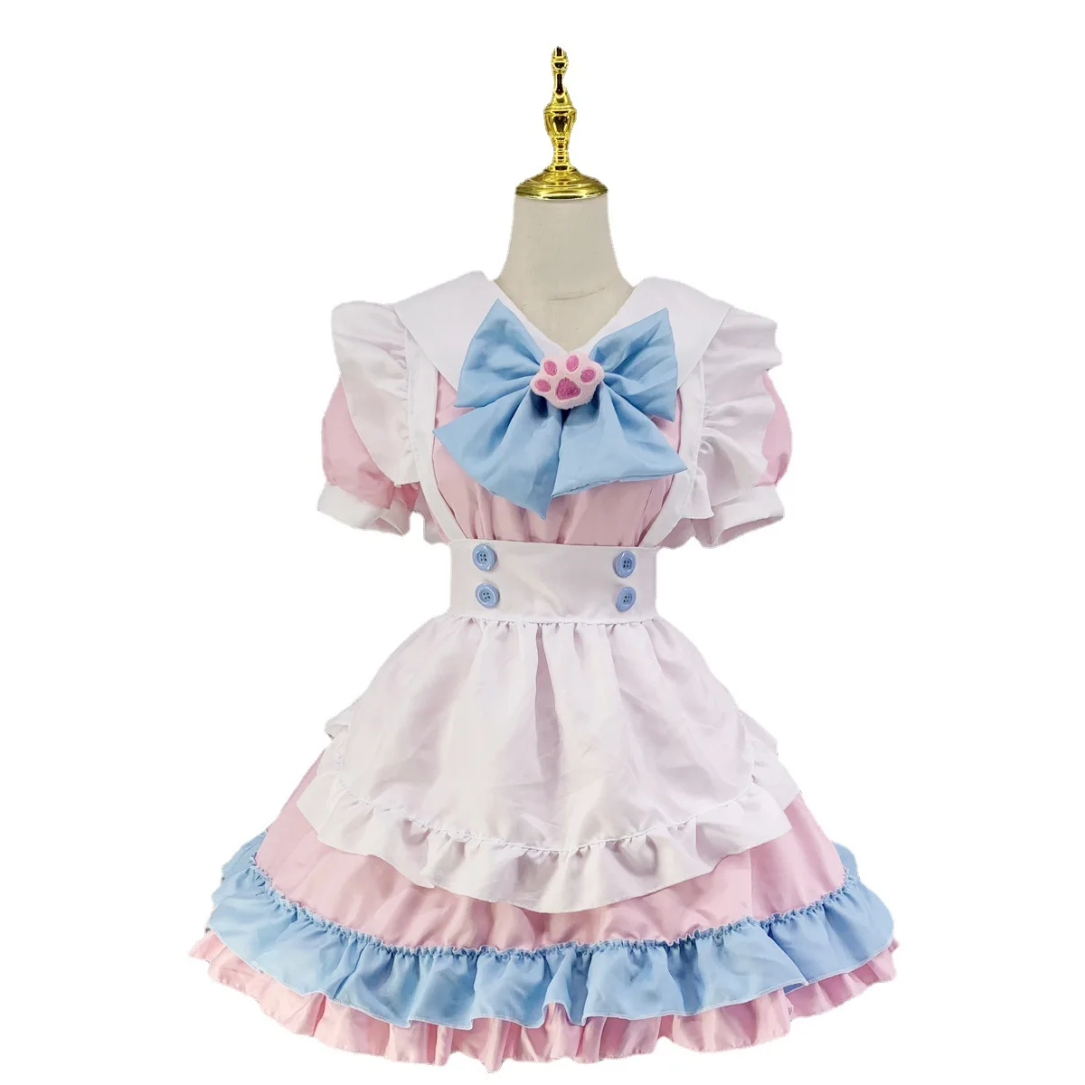 maid's outfit and super big yards of big bowknot lolita dress female bosses powder blue cute skirt