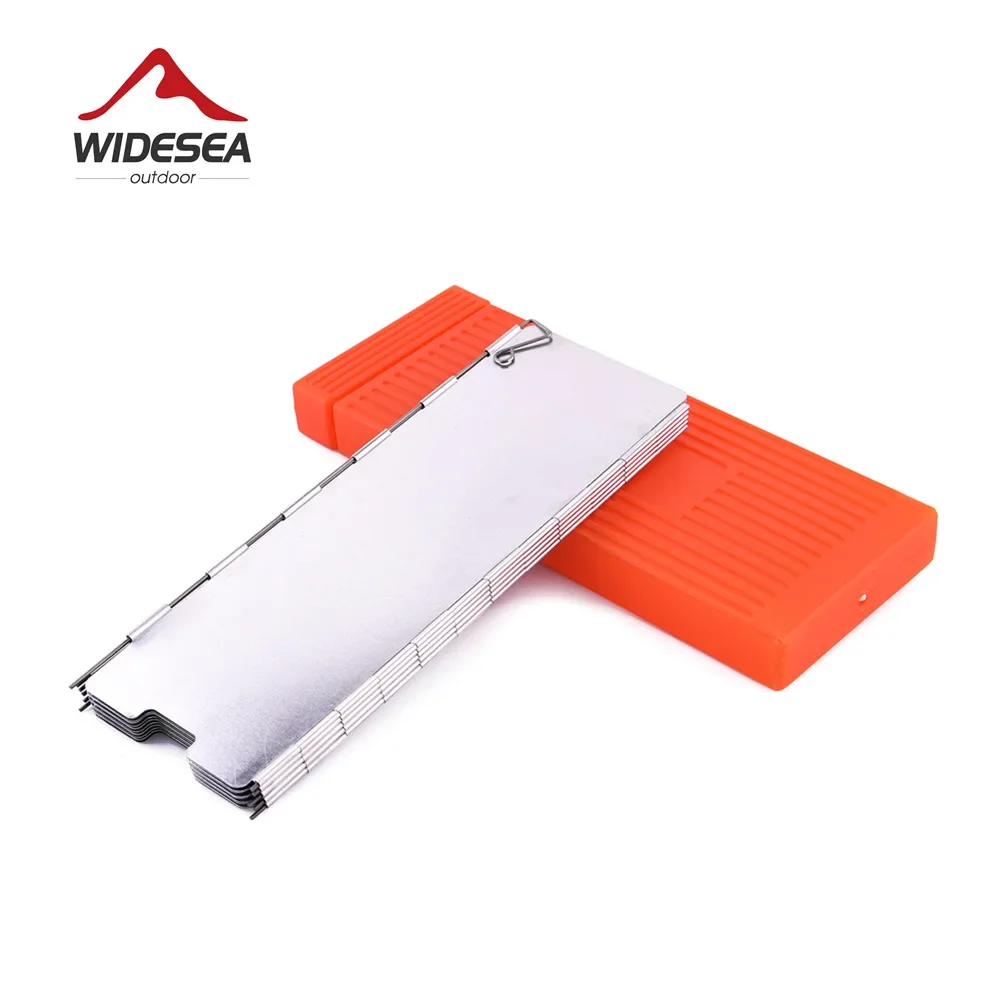 Camping Stove Accessories with Box Outdoor Wind Shield 9 Pieces 10 Pieces Foldable Aluminum Wind Shield