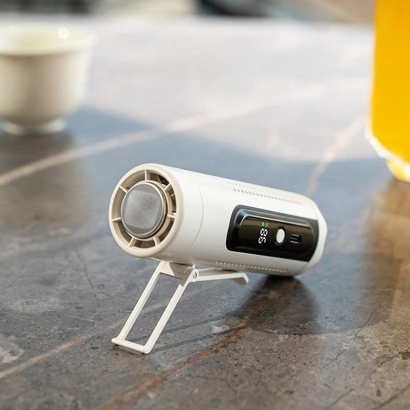 

Type C Rechargeable Portable Neck Fan 3000mAh 3 in 1 Desktop Cooling 199 Speed Travel Fan Outdoor Hands Free Pocket Fan