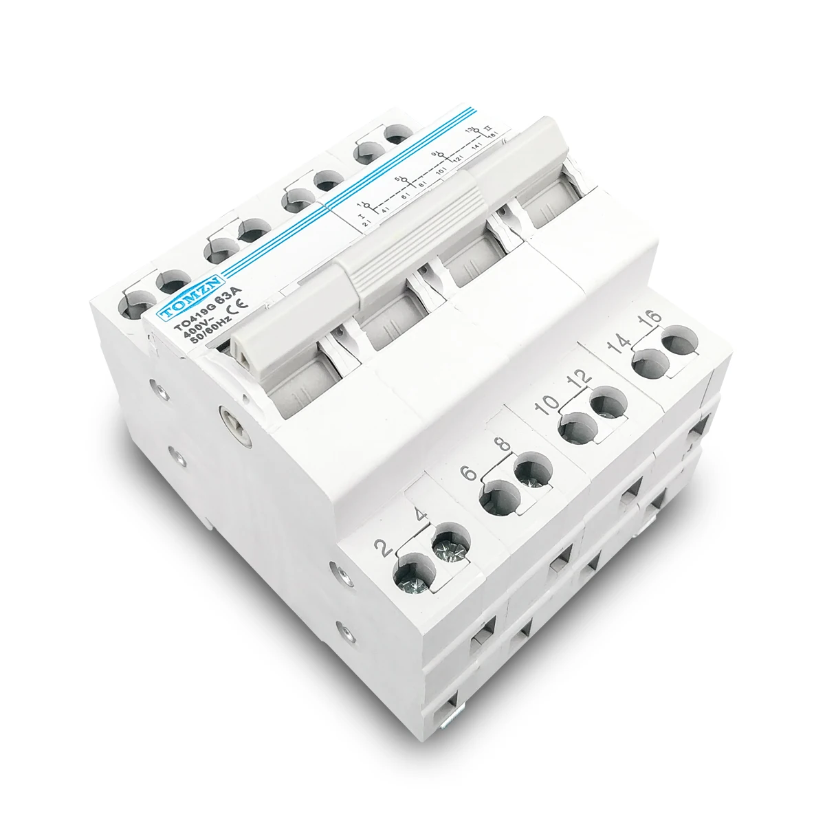 4P 63A 3 phase TOMZN MTS Dual Power Manual Transfer Isolating Switch  Interlock Circuit Breaker