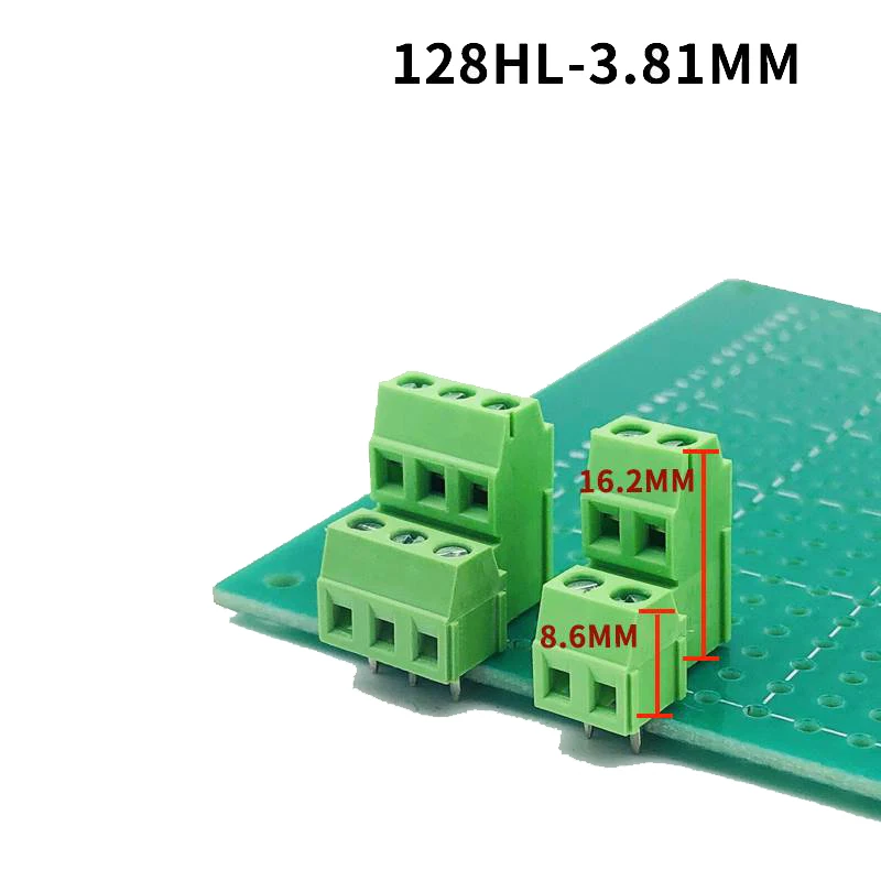 3 pôles 3.81mm / 0.15" Connecteur de bornier à vis PCB à double rangée