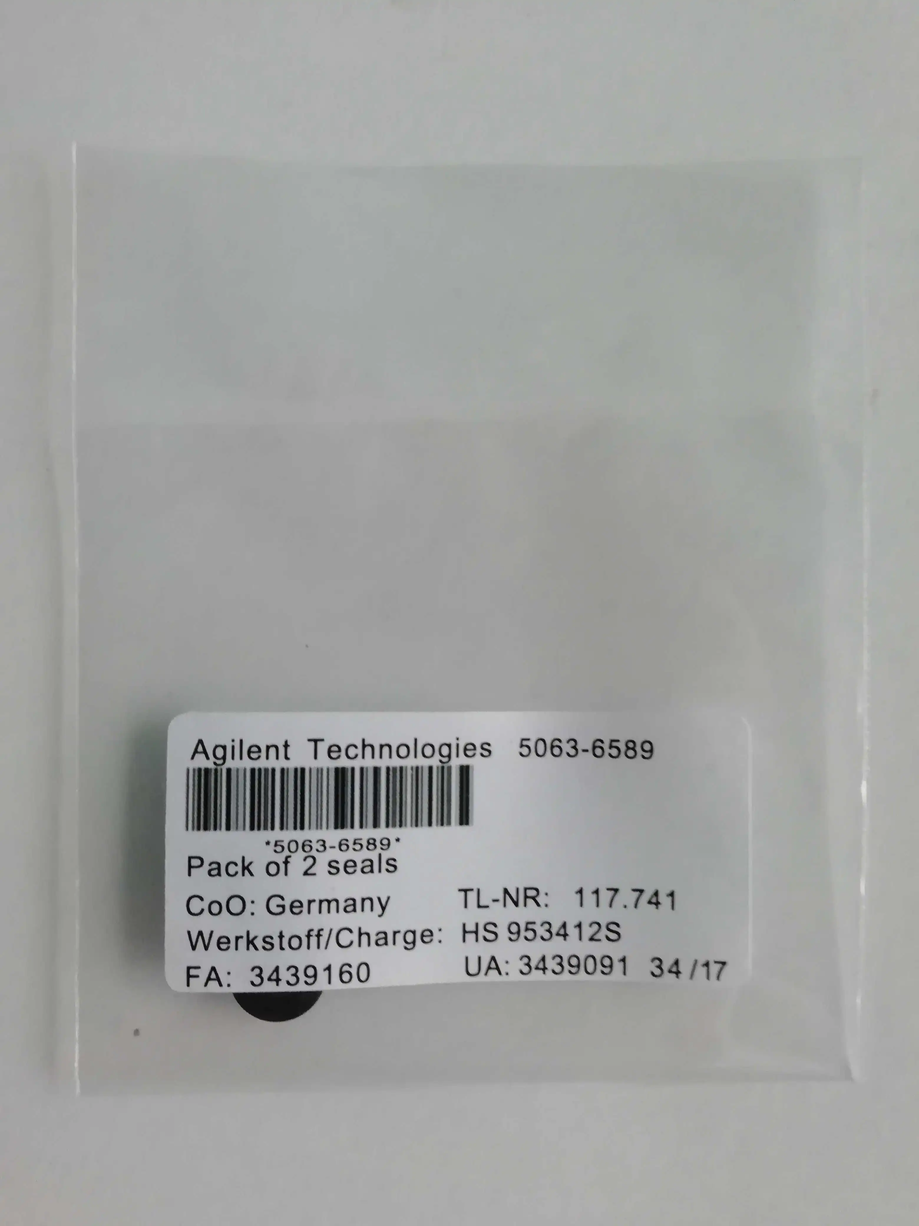 

For Agilent Plunger Rod seal, Article number: 5063-6589.