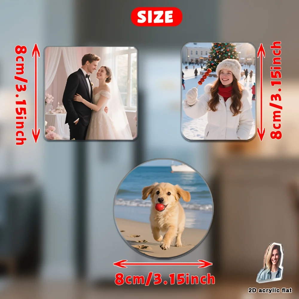 1pcCustomized Fridge Magnets in Various Shapes Available for Selection, Suitable for Home Kitchens, Refrigerators, and Wall Door
