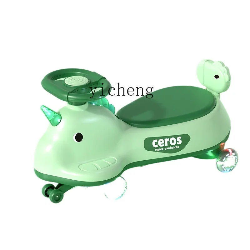 Tqh Baby Swing Car Baby Boy Mujer Luge Anti-Rollover Swing Toy Swing Car