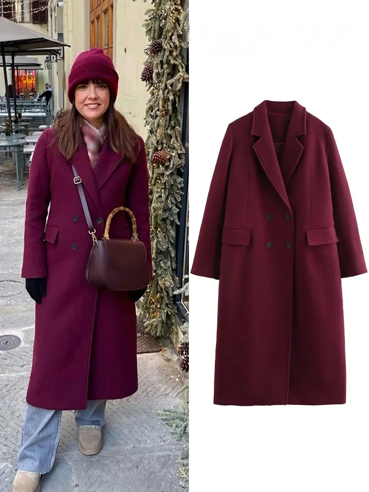HH Autumn Winter Female Fashio - Wool Coat Peacoat recension och pris