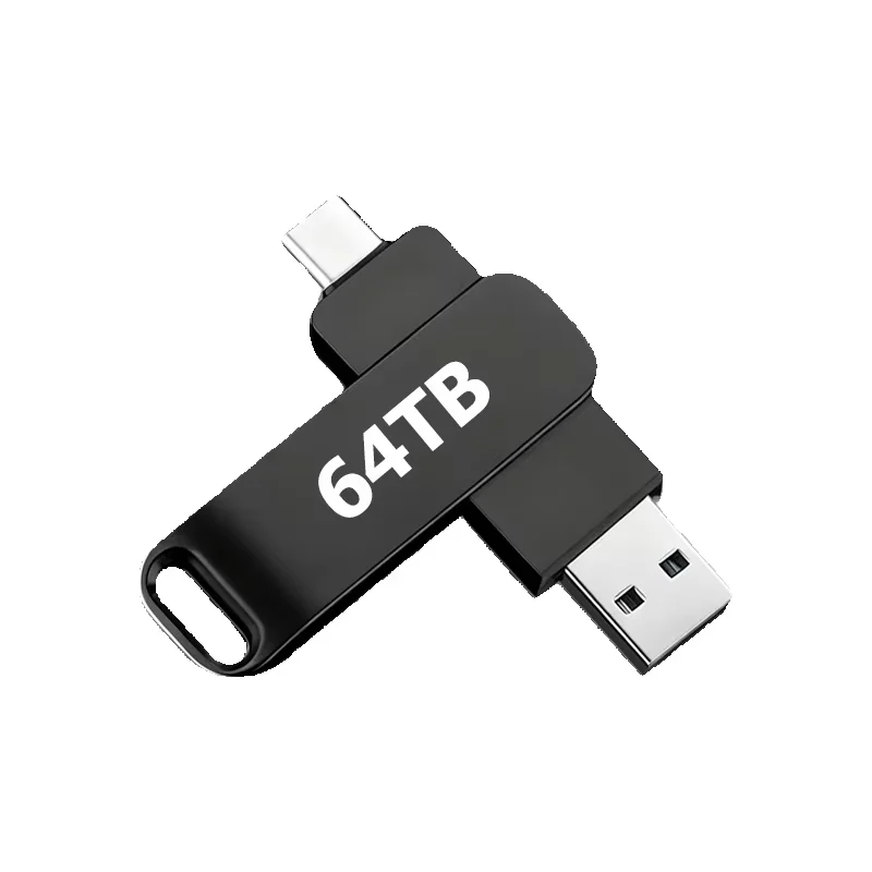 Metalowy pendrive USB3.2 o wysokiej prędkości, typu C, o rzeczywistej pojemności 64TB, 16TB, 8TB, 4TB, do telefonu i komputera. — zdjęcie produktu 7