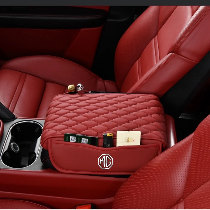 

Luxury leather Car Center Console Protector Cover Storage Pocket For MG HS MG4 EV Cyber X MARVEL R ZS ES5 ONE Cyberster MG3 MG5