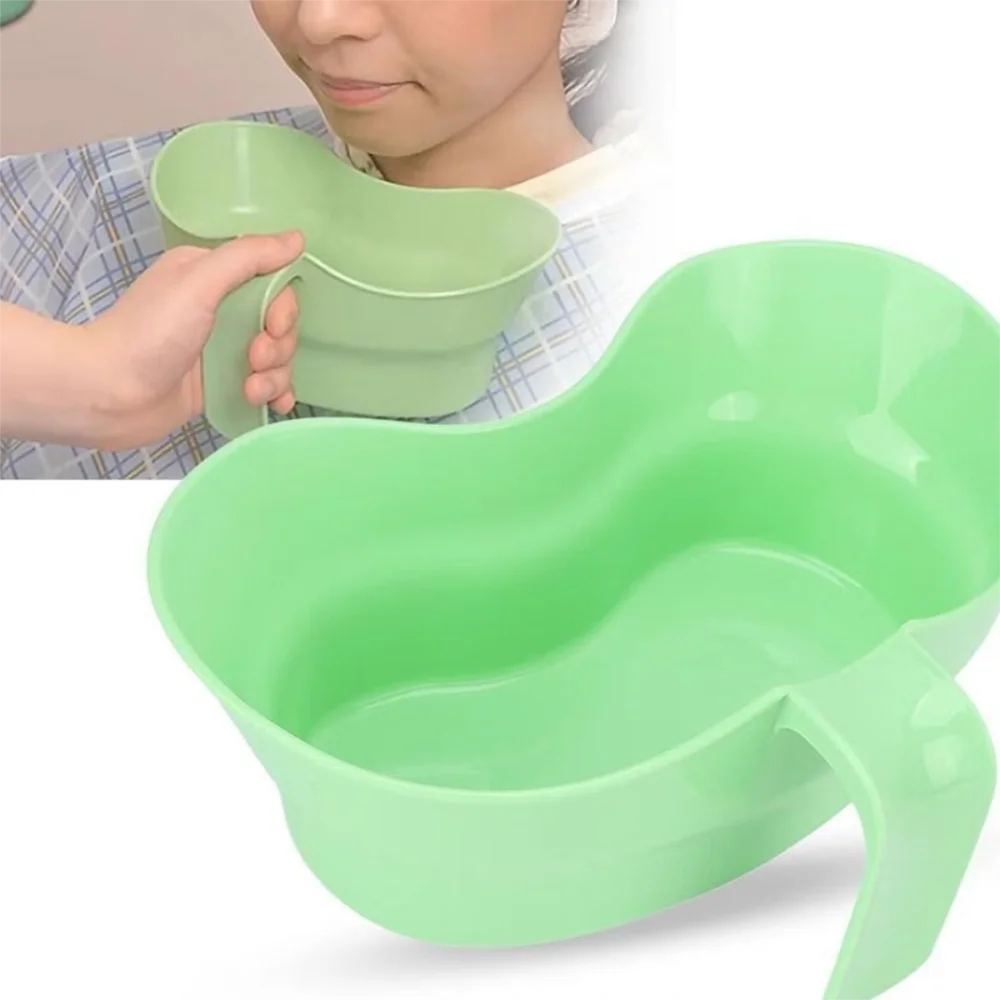 Useful Plastic Vomit Basin Cup Easy To Clean Leak-Proof Emesis Basin with Handle Spitting Cup Care Essential