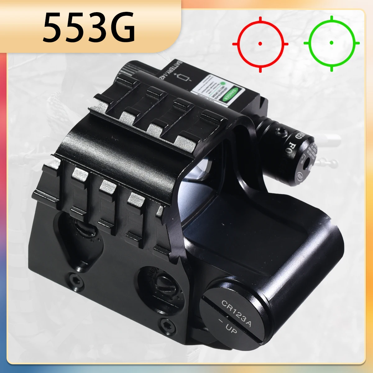 

553G Hologram Dot Sight Optical Airsoft Sight Tactical Reflection Green Red Dot Sight Hunting Rifle Scopes 20mm Weaver Rail