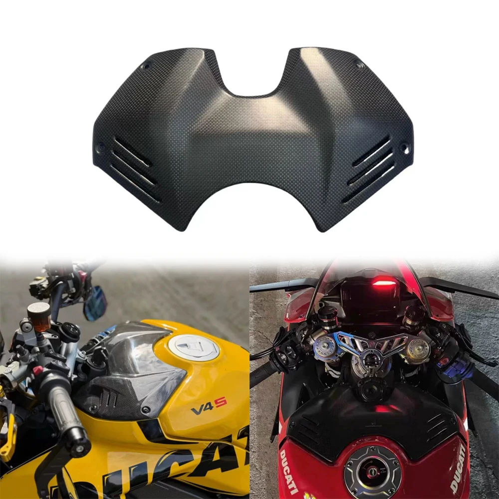 

For Ducati Panigale V4 V4S V4R 2018 2019 2020 2021 Tuning Motorcycles Carbon Fiber Front Fuel Tank Cover Battery Cover