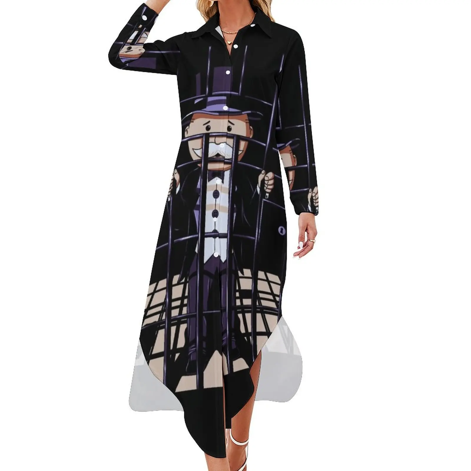 

Monoplay Long Sleeved Shirt Dress Dress women prom dress 2024 women's evening dresses 2024 Women dresses summer