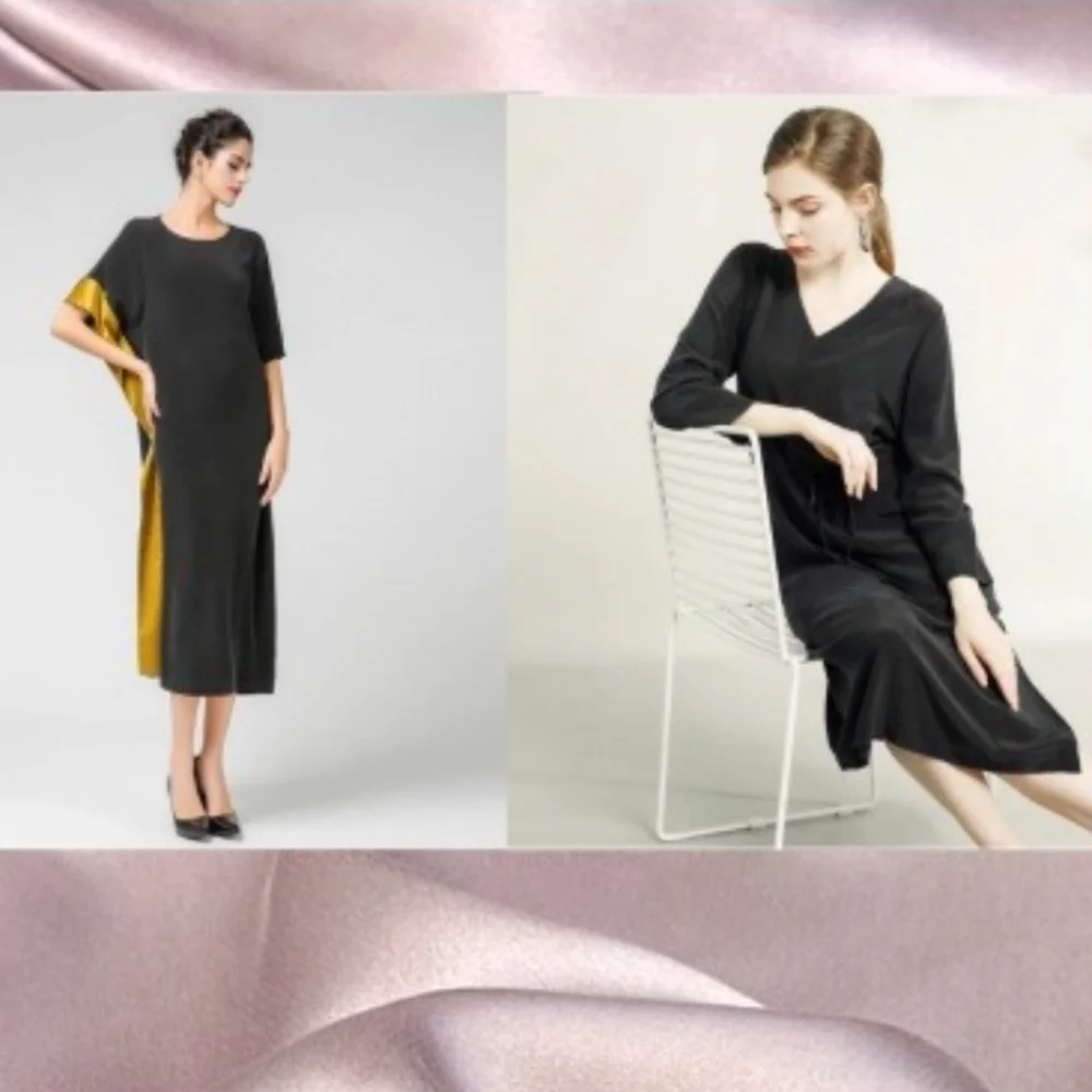 

Sand Washed Silk Heavy Satin Fabric Dress Shirt Harlan Pants Suit Clothing Design Sewing Wholesale Material Cloth By The Meter