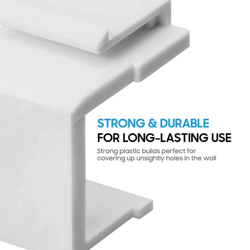 Insertos de conector Keystone en blanco para placa de pared Keystone y panel de conexión - Blanco