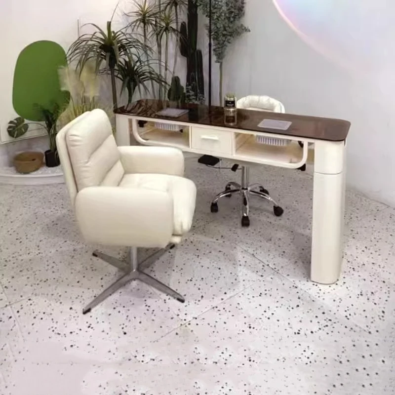 

Black Professional Nail Desk Dust Collector Aesthetic Cosmetics Nail Desk Designer Cleaner Tavolo Unghie Salon Furniture