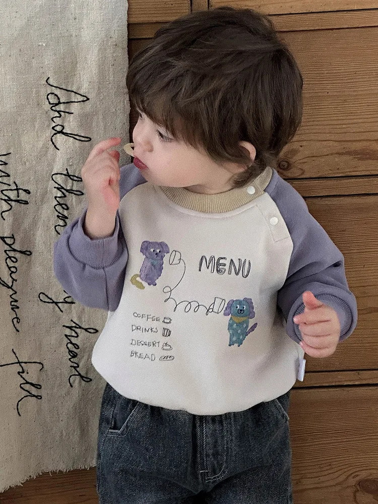 

Baby Boy Outfit2025Autumn New Infant Clothes Boys Cartoon Sweatshirt Jeans Two-piece Set aClass