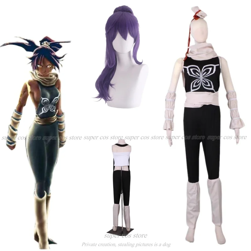 Shihouin Yoruichi Cosplay Costumes Anime Soi Fon Sets Suit Halloween