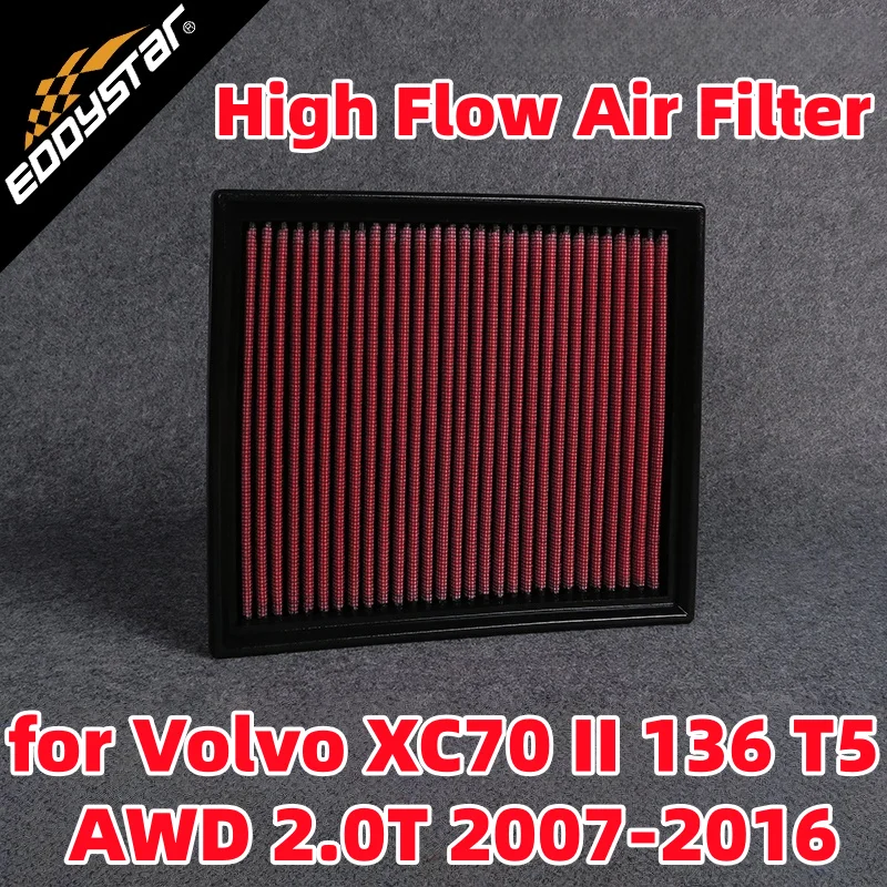 

Воздушный фильтр с высоким расходом для Volvo XC70 II 136 T5 AWD 2.0T 2007-2016, моющиеся гоночные впускные фильтры