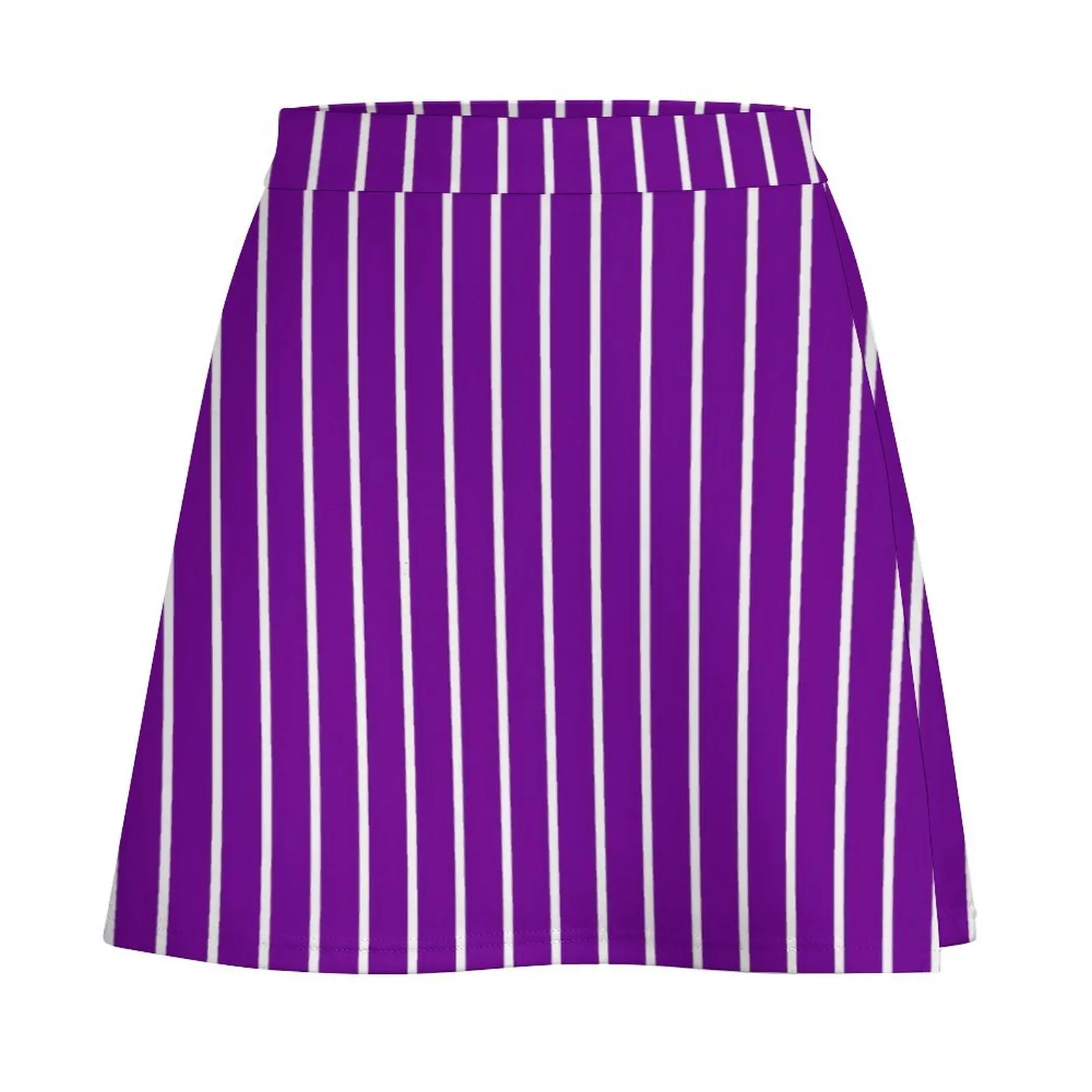 White on Violet Pinstripe | Mini Skirt summer dresses for women 2025 chic and elegant woman skirt Mini Skirt