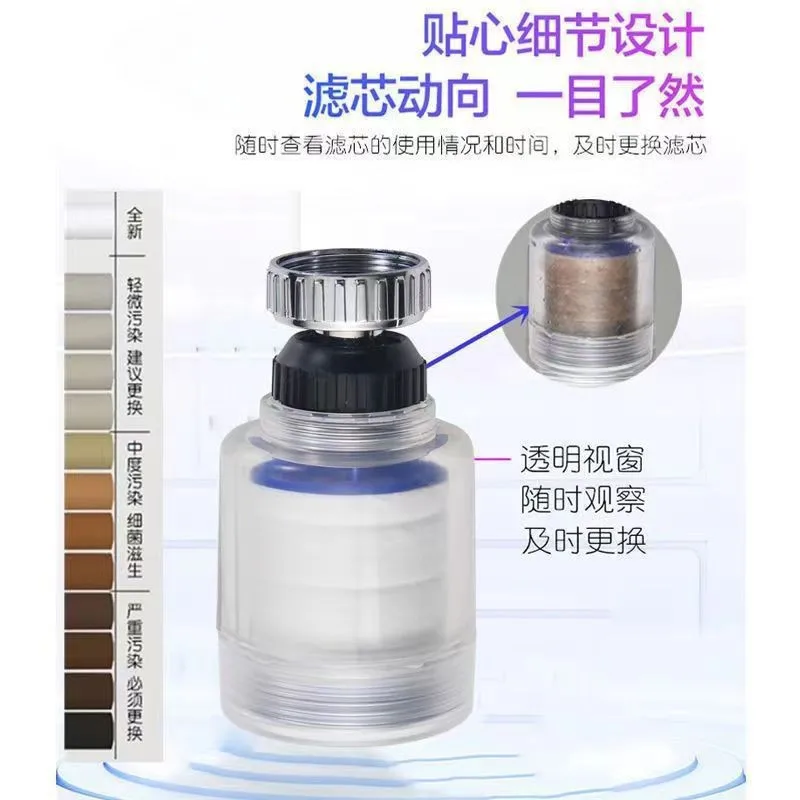 Faucet filter, household faucet purifier, kitchen faucet filter, extended splash proof water purifier