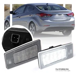 2PCS LED License Number Plate Lights Lamps For Hyundai Accent i30 Elantra Solaris Sedan Kia Rio Cerato Forte Ceed Optima