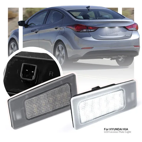 2 шт. светодиодные лампы освещения номерного знака для Hyundai Accent i30 Elantra Solaris Sedan Kia Rio Cerato Forte Ceed Optima