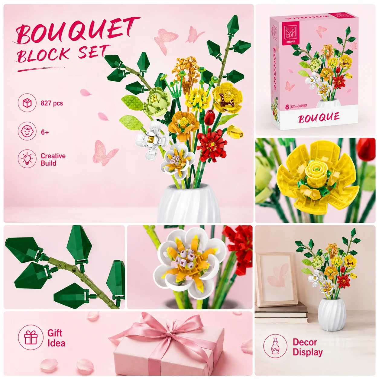 Bouquet Flower Building Blocks - огляд і ціна Model Kit Toy