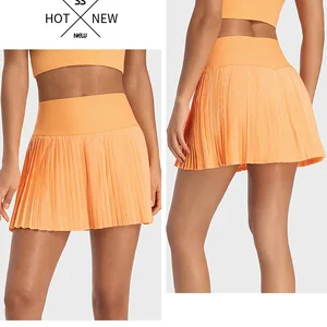 Women's high-waisted sneakers with pockets, yoga shorts, pleated pocket, anti-exhaust, fast drying, sports tights, sports pants 10 Main Sales Short Saia - №8