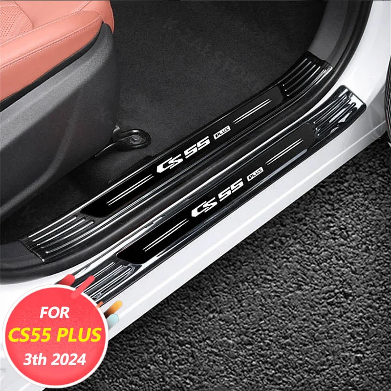 

Аксессуары для украшения интерьера автомобиля, Защитный металлический износостойкий декоративный порог двери автомобиля для CHANGAN CS55 PLUS 3th 2024