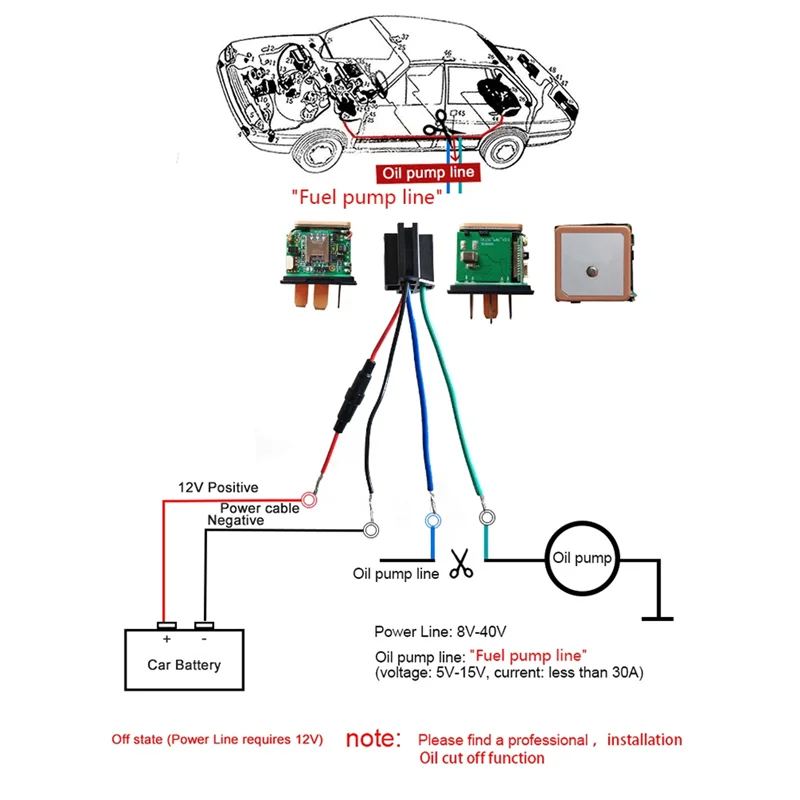 Motorcycle Trackers Mini Hidden 9-90V Car Relay GPS Tracker Cut Off Oil Shock SMS Alarm Locator Tracking System Free APP