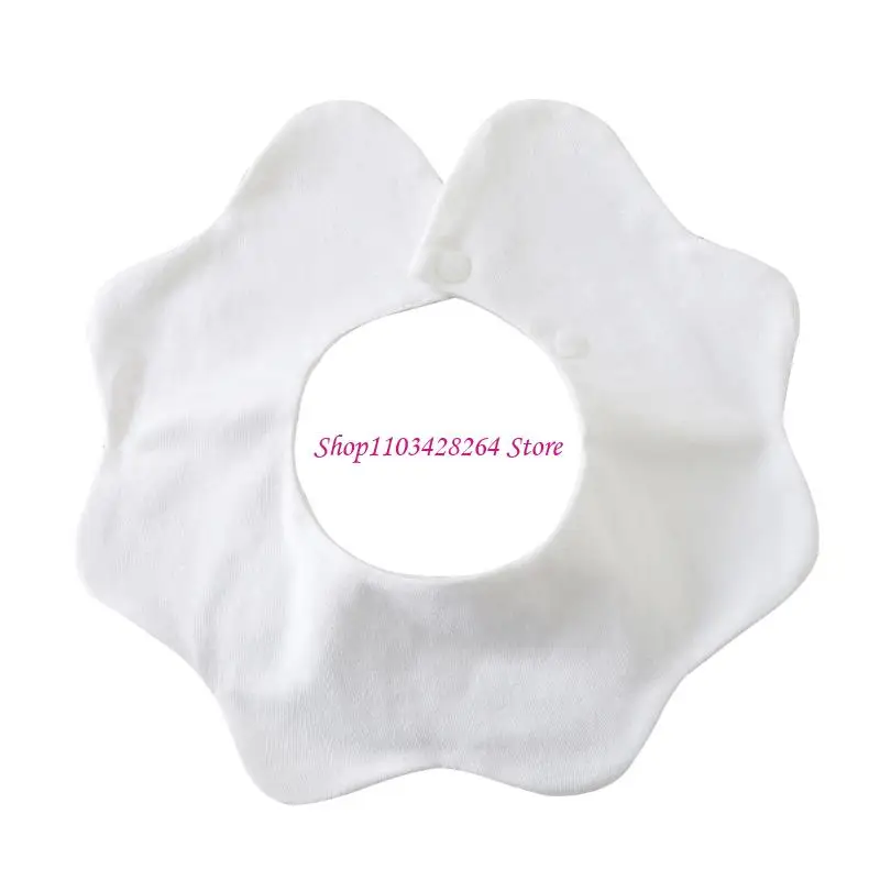 360 Degree Rotating Baby Drooling Apron Color Cotton Adjustable Burp Cloths Nursing Bib for Infant 0-3 Year