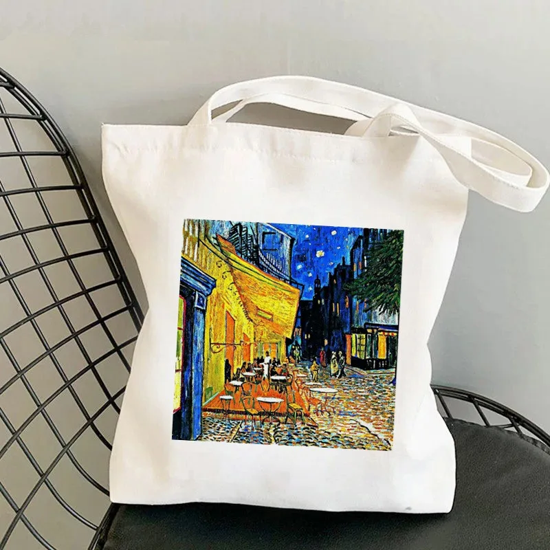 Van Gogh Oil-painting Women Shoulder Bags Harajuku Female Tote Bag Fashion Shopper Handbag Large Capacity Canvas Girl Handbags