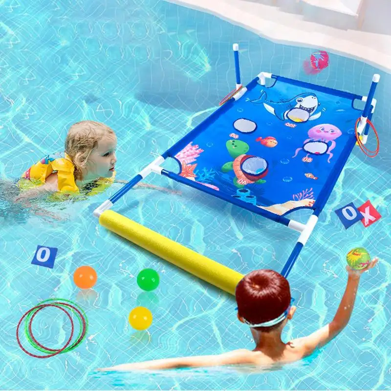 Juegos de piscina de aciano, sacos de arena para lanzar, juguetes interactivos para exteriores, tabla de natación flotante, juegos de lanzamiento de bolas de playa