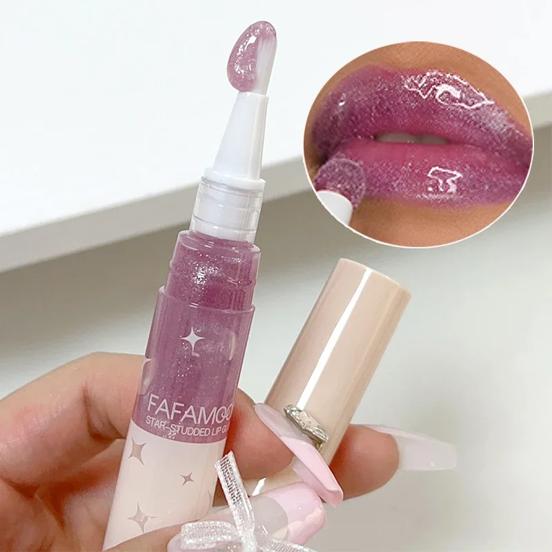 À prova dwaterproof água diamante glitter caneta rotativa brilho labial espelho de longa duração hidratado shimmer batom líquido maquiagem coreana cosméticos