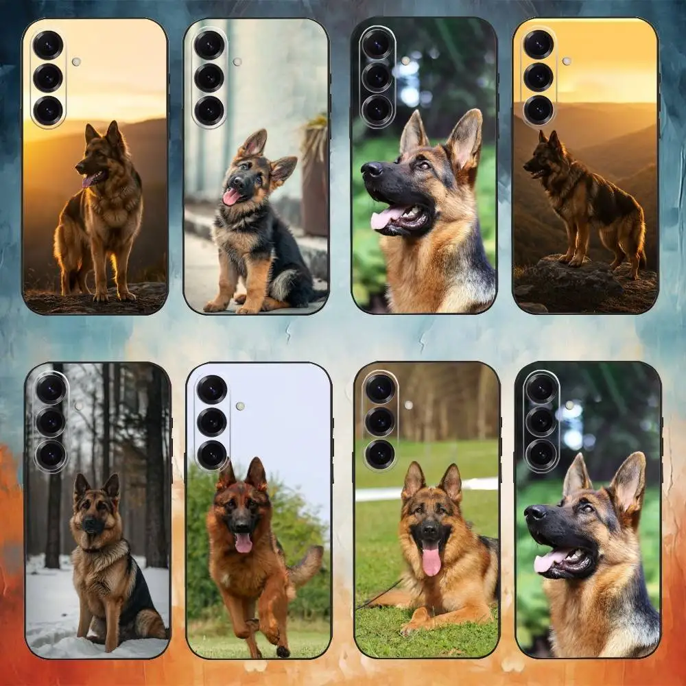 

German Shepherd Dog Phone Case For Samsung Galaxy A91,80,73,72 ,71,53,52,32 ,31,22,21s,20,Soft Black Case