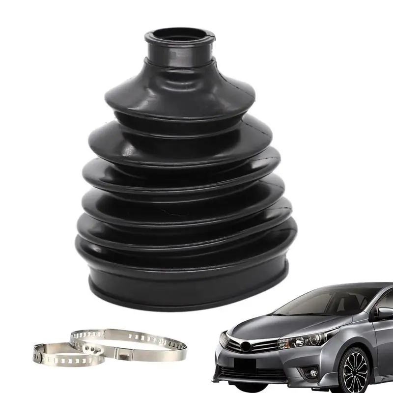 Car Boot CV Constant-velocity Dust Cover Auto CV Joint Boot Kit Drive Shaft Ball Head Round Clamp Vehicle Accessories