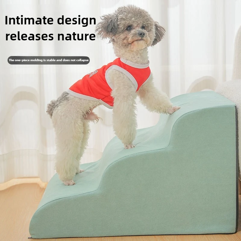 Dog Stairs Ramp for Bed Sofa Removable Washable Climbing Ladder for Small Dogs Teddy Corgi Cats