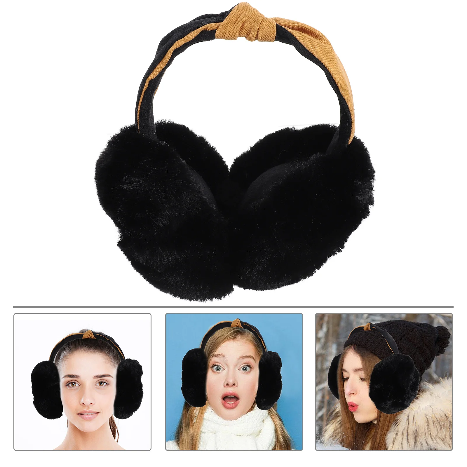

Winter Ear Muff Cover Women Rabbit Foldable Earmuffs Lightweight Warm Study Shopping Outdoor Camping Skiing Christmas