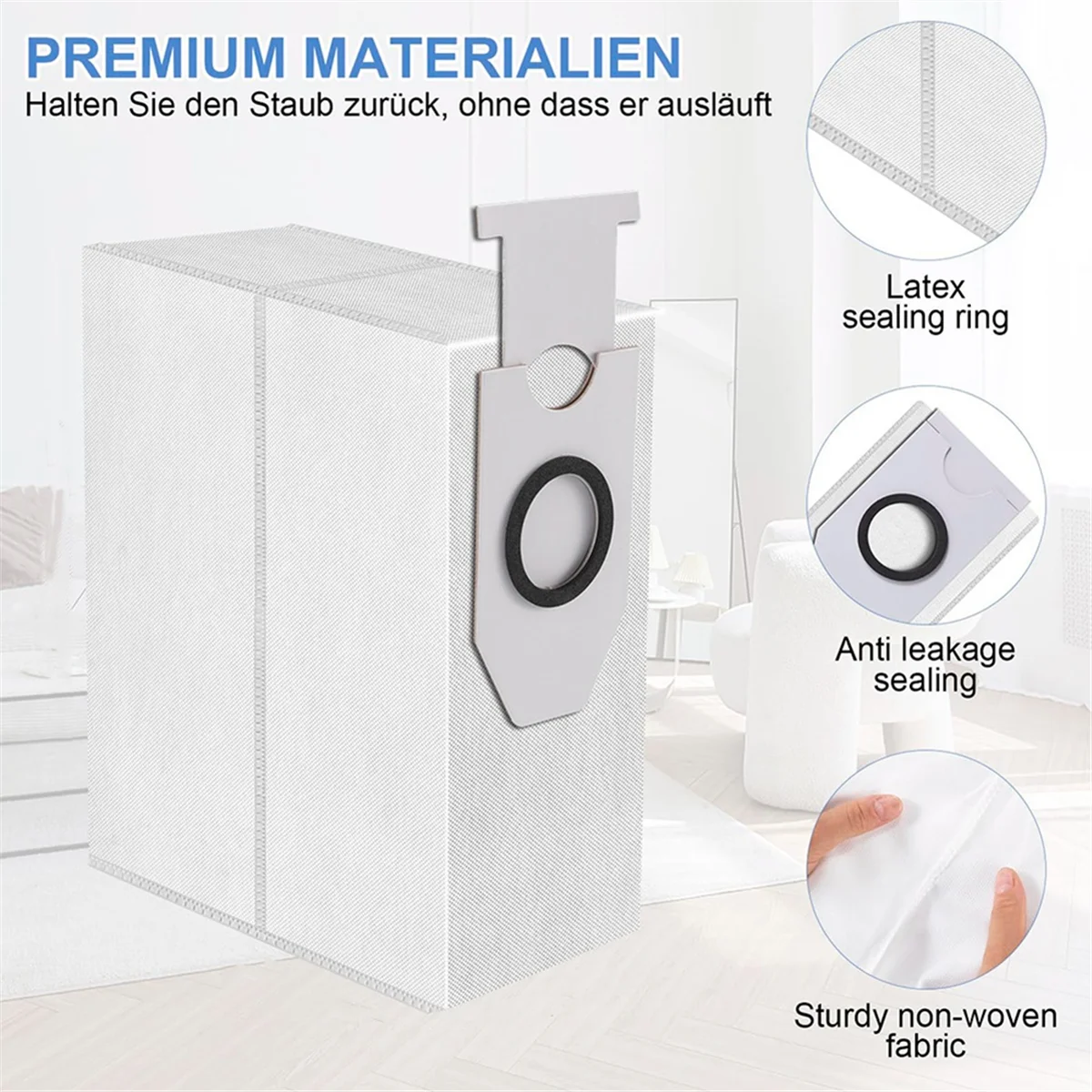 ABJZ Dust Bags for J12 Ultra Robot Vacuum Cleaner Accessories Dust Bin Garbage Bag Spare Parts Replacements